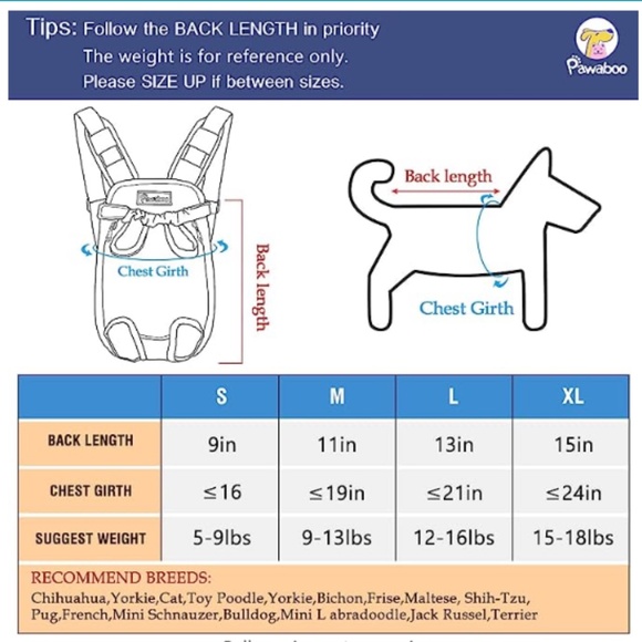 Pawaboo Pet Carrier Backpack, Adjustable Pet Front Cat Dog Carrier Backpack Trav - Picture 2 of 3